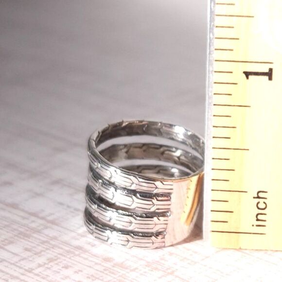 Sterling Silver Ring Multi Band Size 5-1/2 - Picture 11 of 14